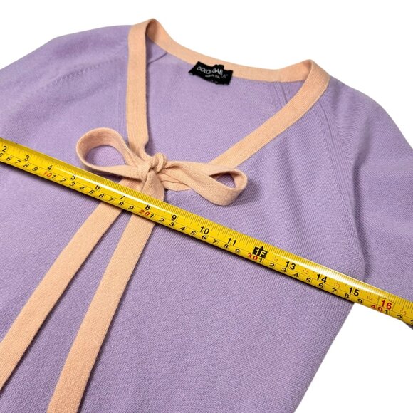 Authentic VTG Dolce & Gabbana Cashmere Sweater Sz 6 Purple Bow Coquette - Picture 9 of 12